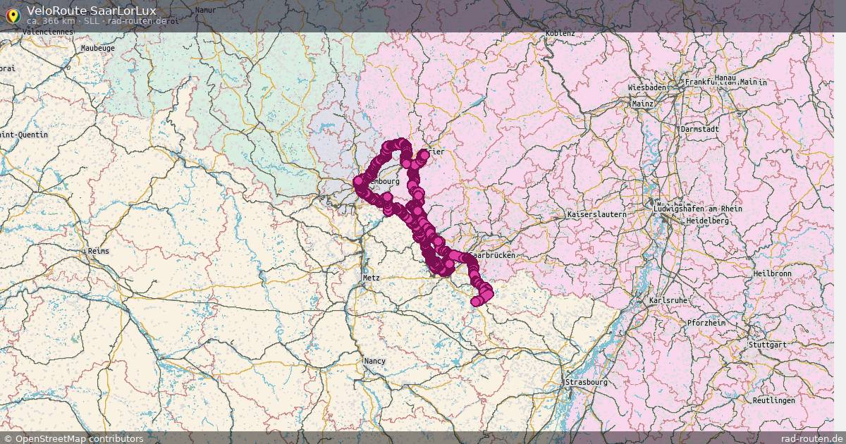 VeloRoute SaarLorLux (SLL) – Fernradroute auf Rad-Routen.de