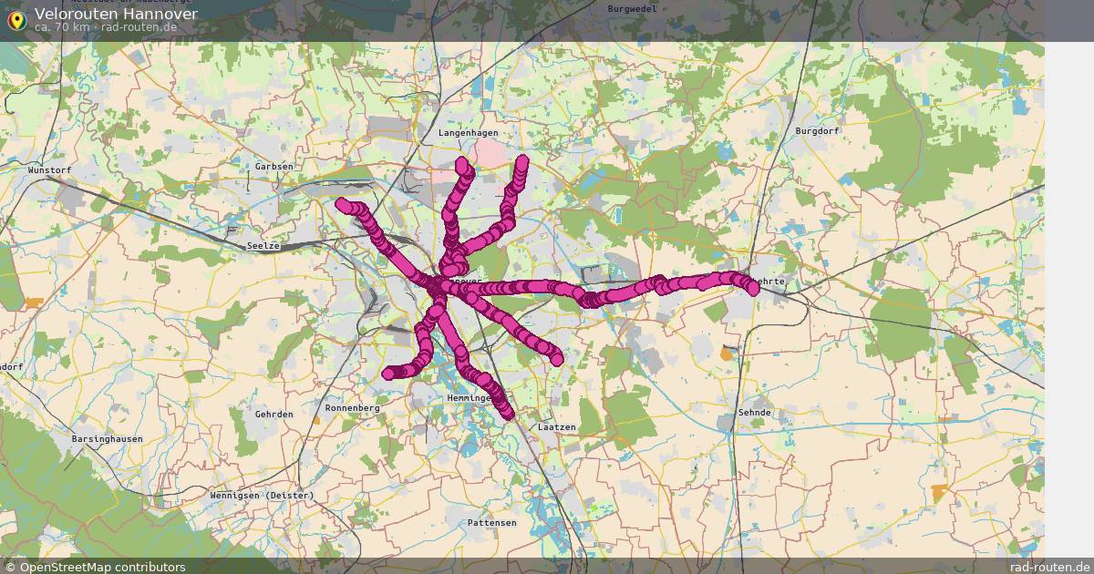 Velorouten Hannover – Fernradroute auf Rad-Routen.de