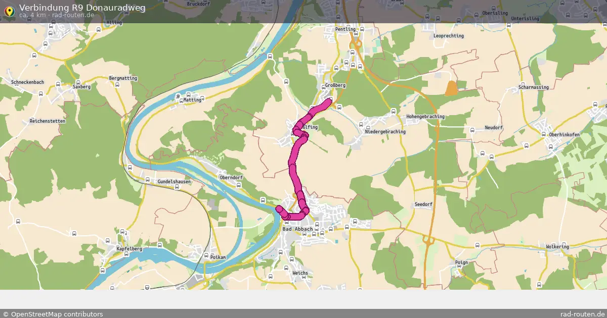 Verbindung R9 Donauradweg – Fernradroute auf Rad-Routen.de