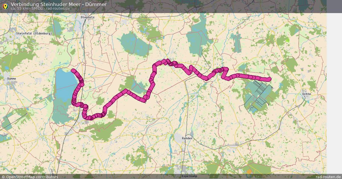 Verbindung Steinhuder Meer - Dümmer (SM-Dü) – Fernradroute auf Rad-Routen.de