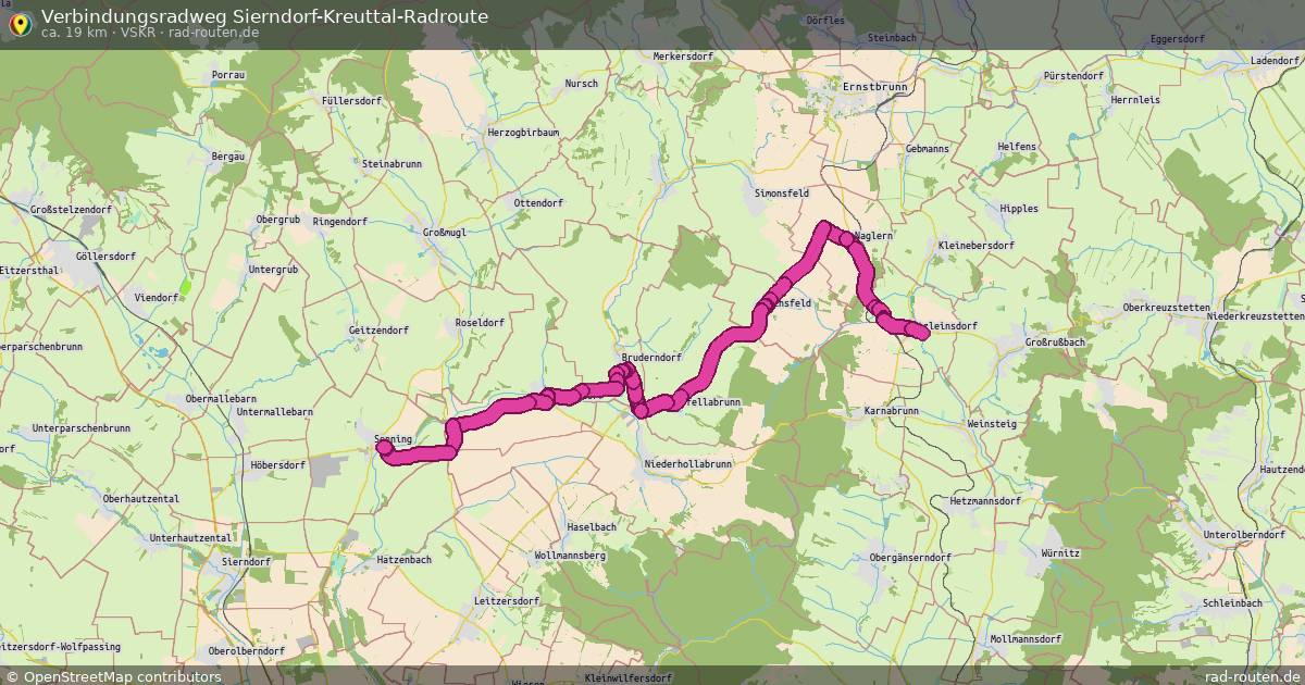 Verbindungsradweg Sierndorf-Kreuttal-Radroute (VSKR) – Fernradroute auf Rad-Routen.de