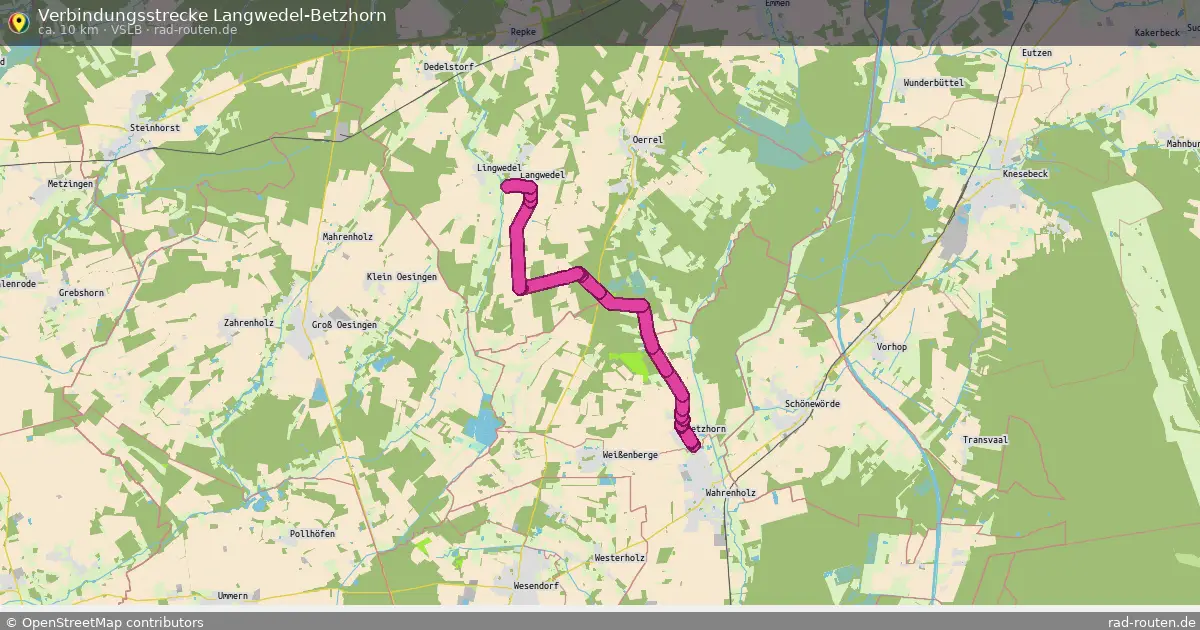 Verbindungsstrecke Langwedel-Betzhorn (VsLB) – Fernradroute auf Rad-Routen.de