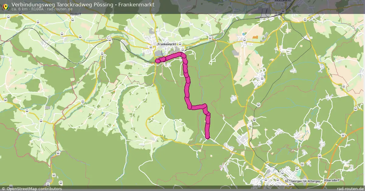 Verbindungsweg Tarockradweg Pössing - Frankenmarkt