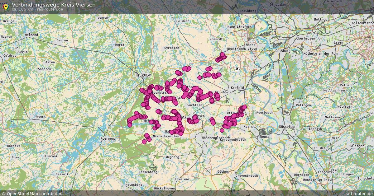 Verbindungswege Kreis Viersen – Fernradroute auf Rad-Routen.de