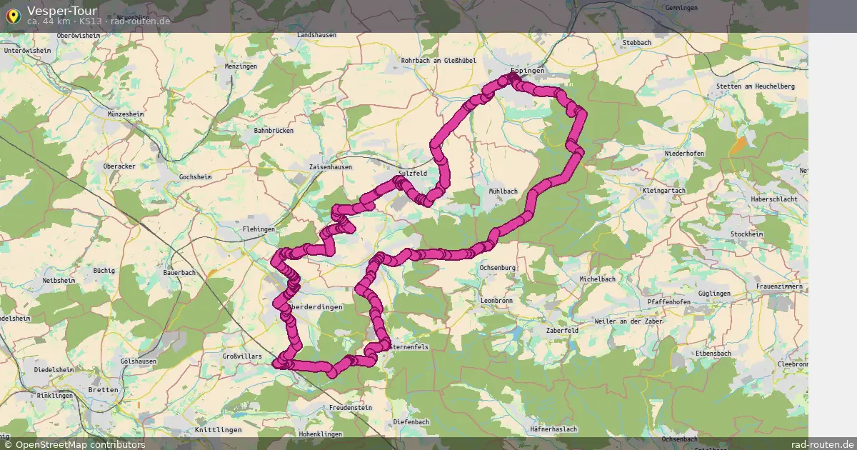 Vesper-Tour (KS13) – Fernradroute auf Rad-Routen.de
