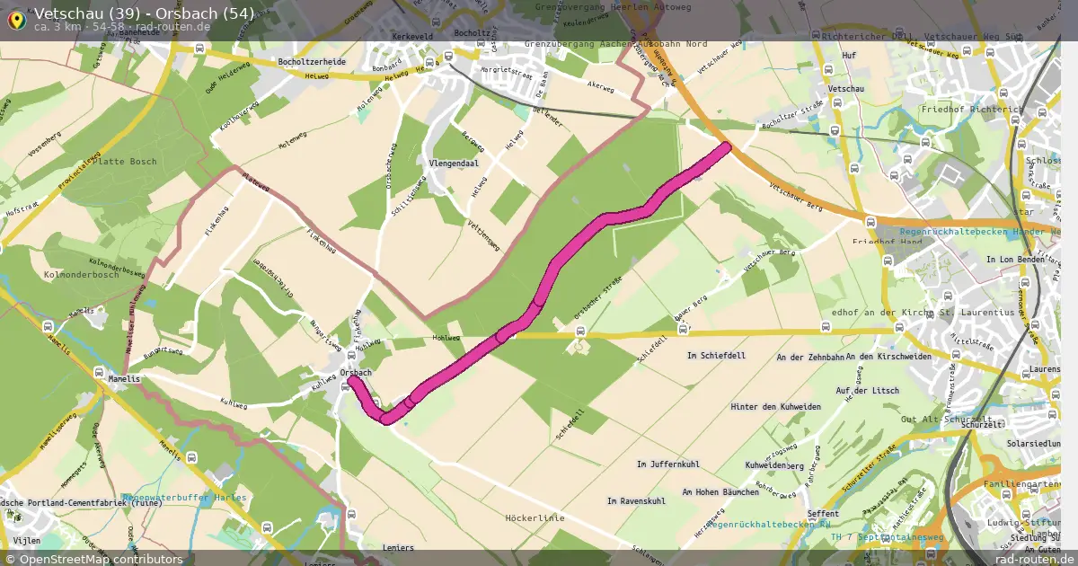 Vetschau (39) - Orsbach (54) (54-58) – Fernradroute auf Rad-Routen.de