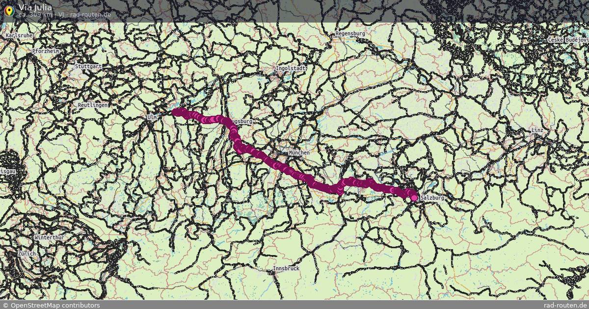 Via Julia (VJ) – Fernradroute auf Rad-Routen.de