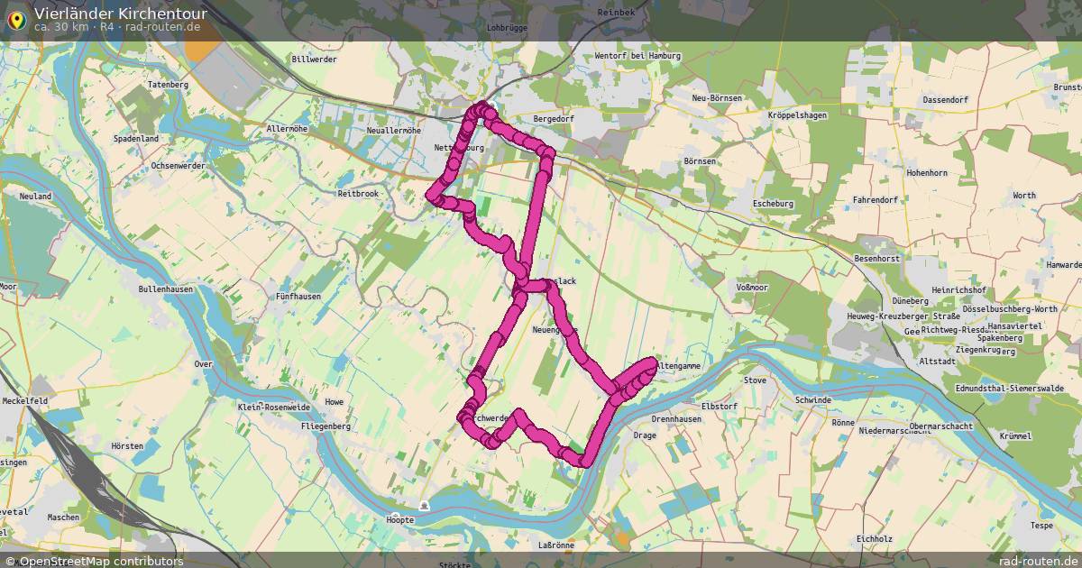 Vierländer Kirchentour (R4) – Fernradroute auf Rad-Routen.de