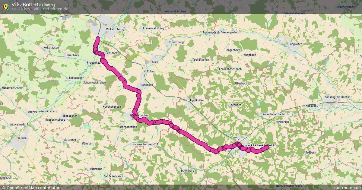 Vils-Rott-Radweg (ViR) – Fernradroute auf Rad-Routen.de