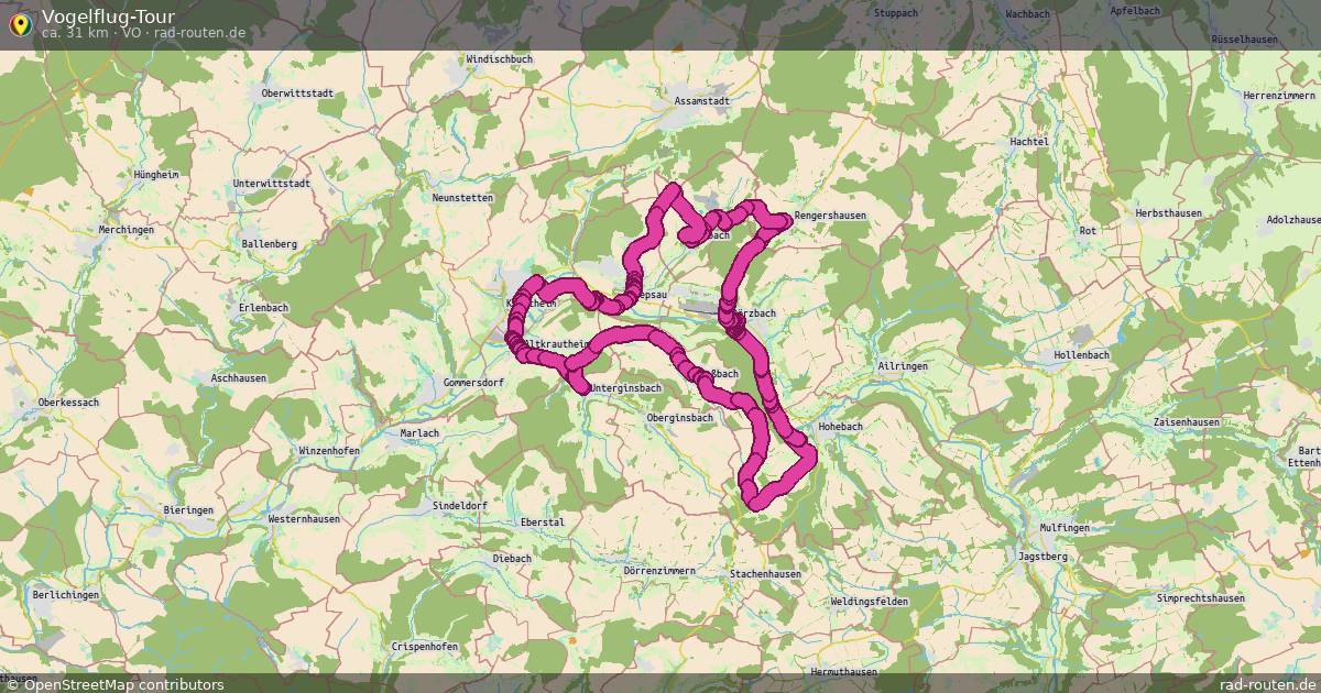 Vogelflug-Tour (VO) – Fernradroute auf Rad-Routen.de