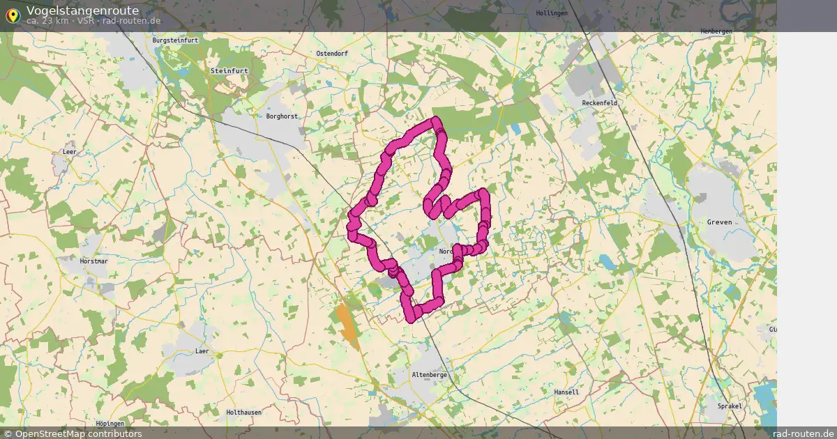 Vogelstangenroute (VSR) – Fernradroute auf Rad-Routen.de