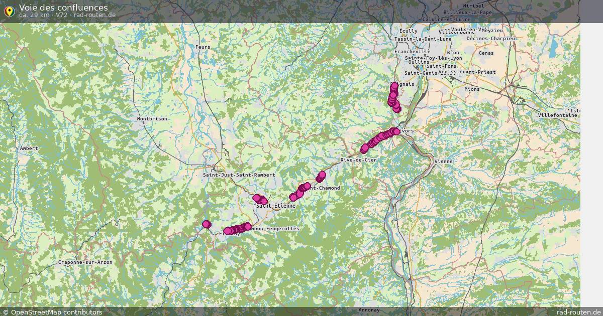 Voie des confluences (V72) – Fernradroute auf Rad-Routen.de
