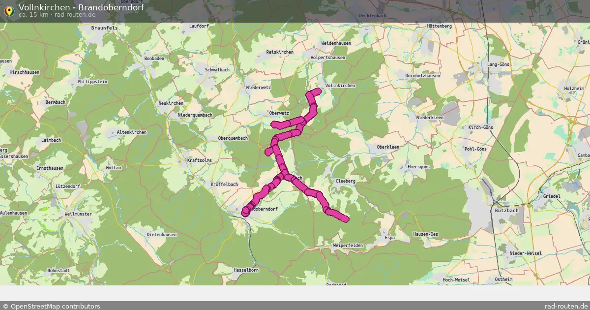 Vollnkirchen - Brandoberndorf – Fernradroute auf Rad-Routen.de