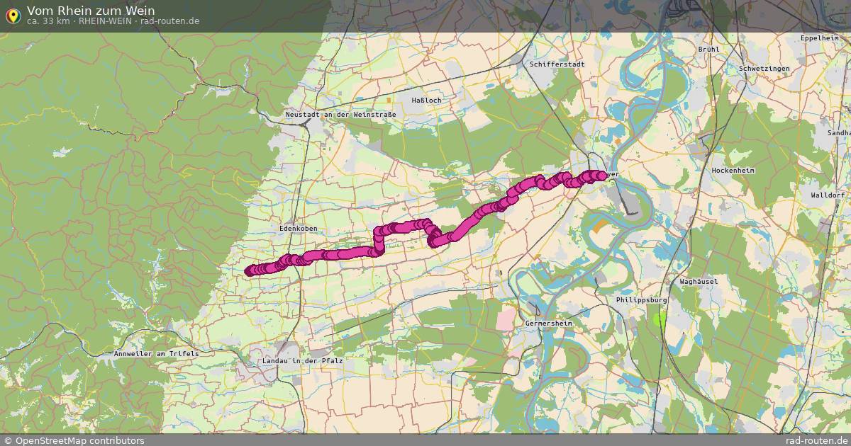 Vom Rhein zum Wein (Rhein-Wein) – Fernradroute auf Rad-Routen.de