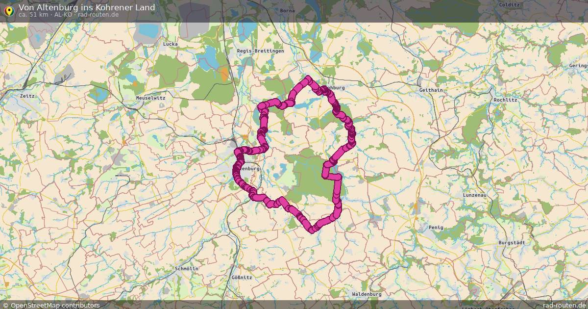 Von Altenburg ins Kohrener Land (Al-Ko) – Fernradroute auf Rad-Routen.de