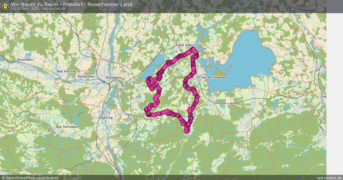 Von Baum zu Baum - Frasdorf - Rosenheimer Land (BzB) – Fernradroute auf Rad-Routen.de