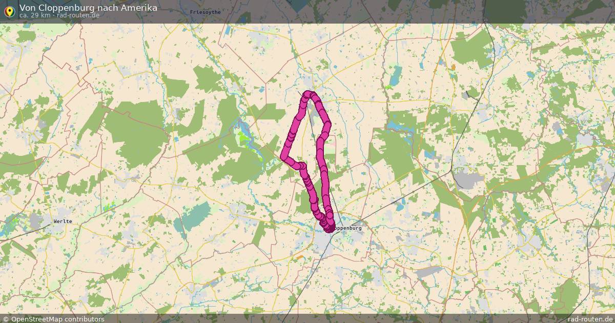 Von Cloppenburg nach Amerika – Fernradroute auf Rad-Routen.de