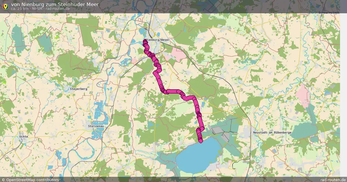 von Nienburg zum Steinhuder Meer (NI-SM) – Fernradroute auf Rad-Routen.de