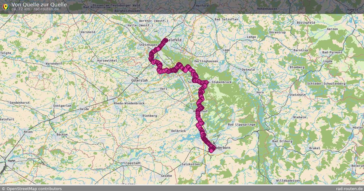 Von Quelle zur Quelle – Fernradroute auf Rad-Routen.de