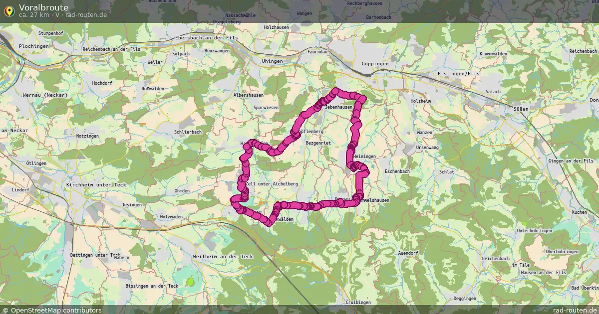 Voralbroute (V) – Fernradroute auf Rad-Routen.de