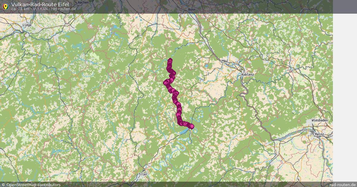 Vulkan-Rad-Route Eifel (Vulkan) – Fernradroute auf Rad-Routen.de