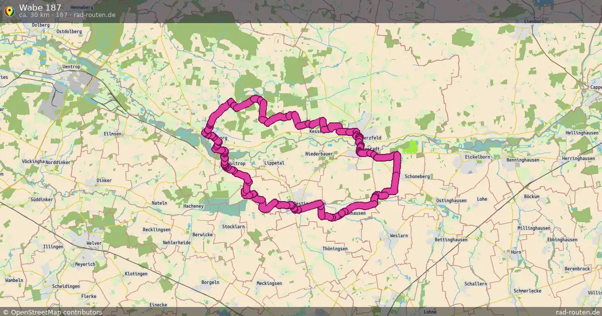 Wabe 187 (187) – Fernradroute auf Rad-Routen.de
