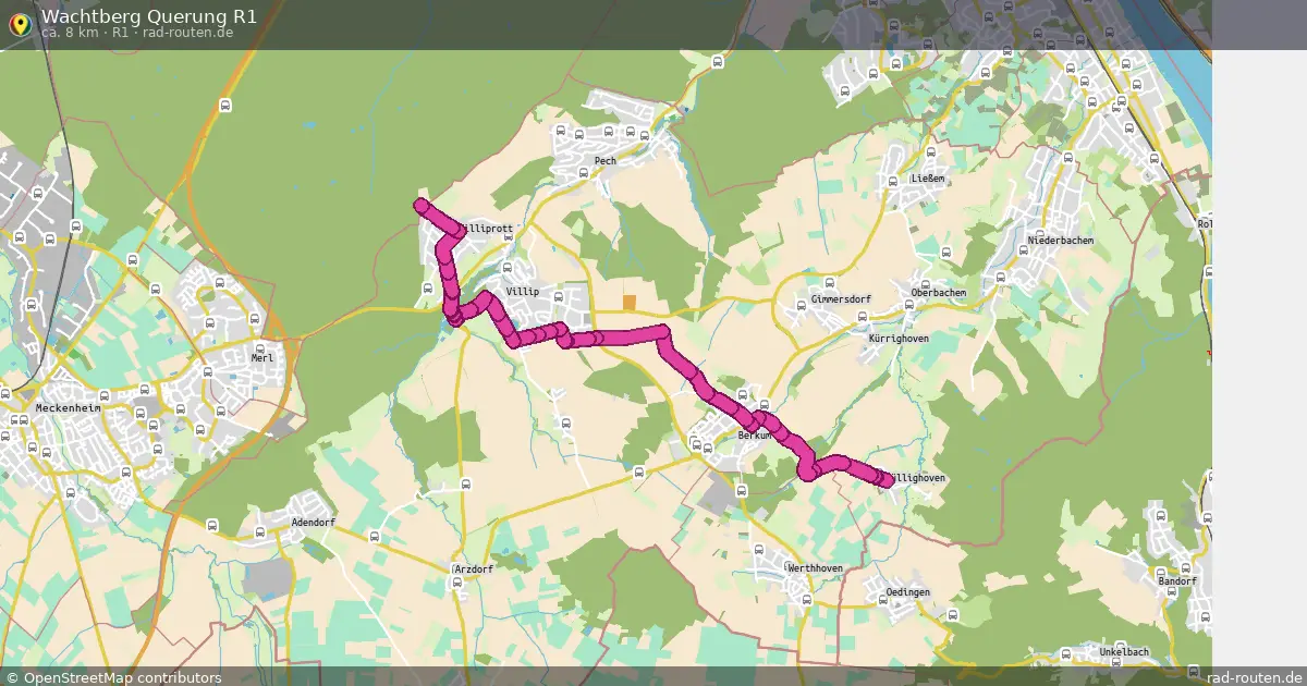 Wachtberg Querung R1 (R1) – Fernradroute auf Rad-Routen.de