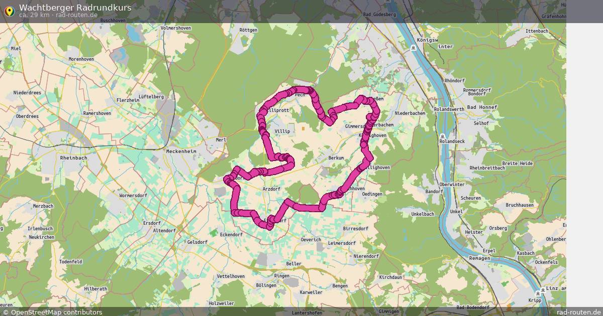Wachtberger Radrundkurs – Fernradroute auf Rad-Routen.de
