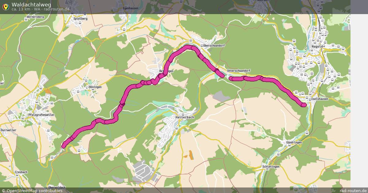 Waldachtalweg (WA) – Fernradroute auf Rad-Routen.de