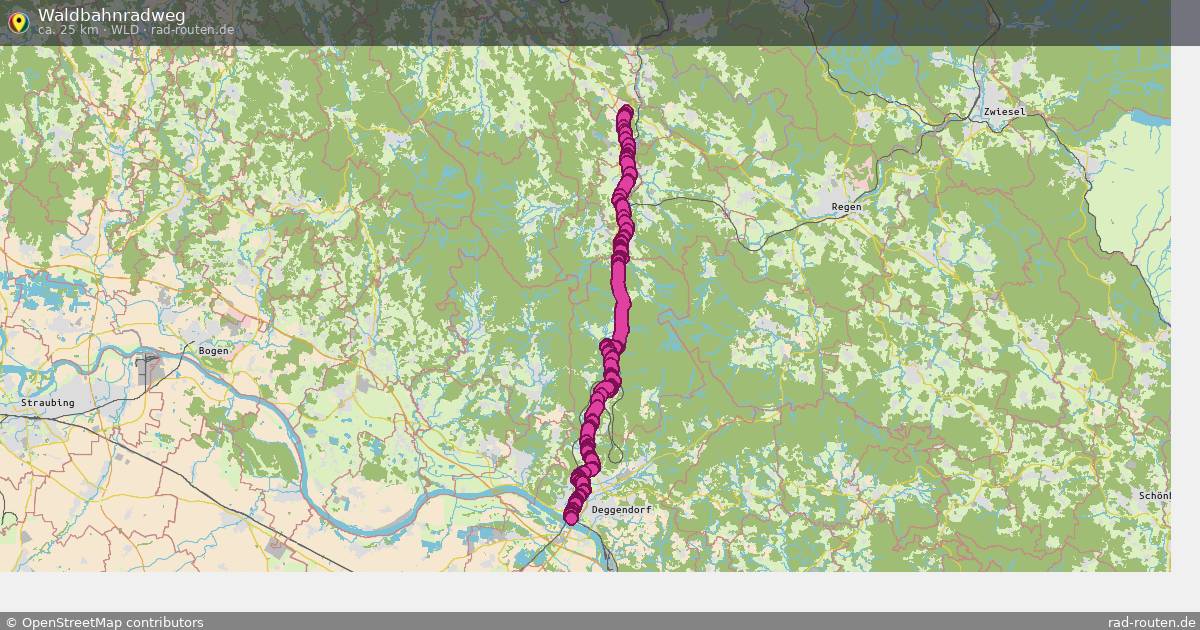 Waldbahnradweg (Wld) – Fernradroute auf Rad-Routen.de