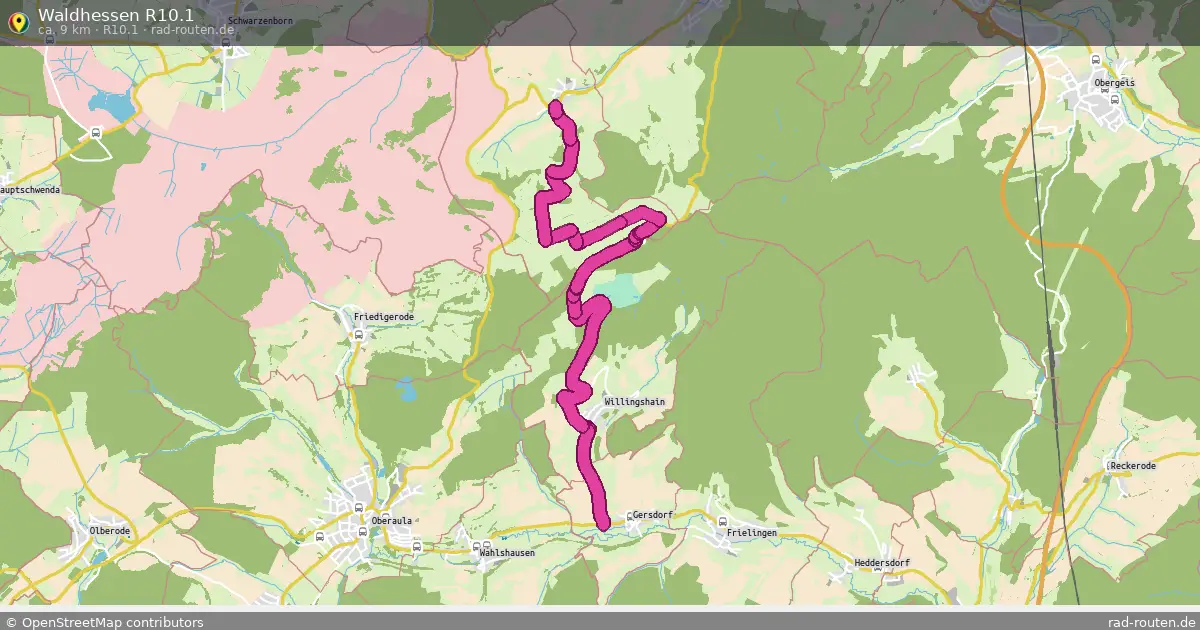 Waldhessen R10.1 (R10.1) – Fernradroute auf Rad-Routen.de
