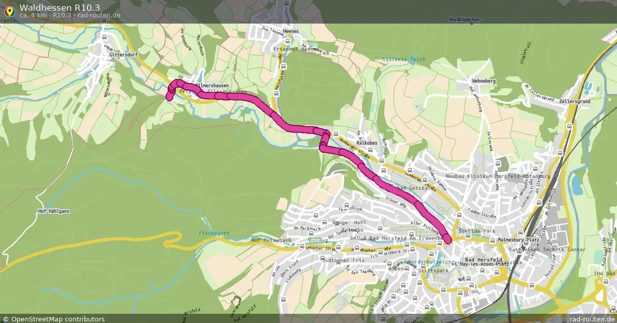 Waldhessen R10.3 (R10.3) – Fernradroute auf Rad-Routen.de