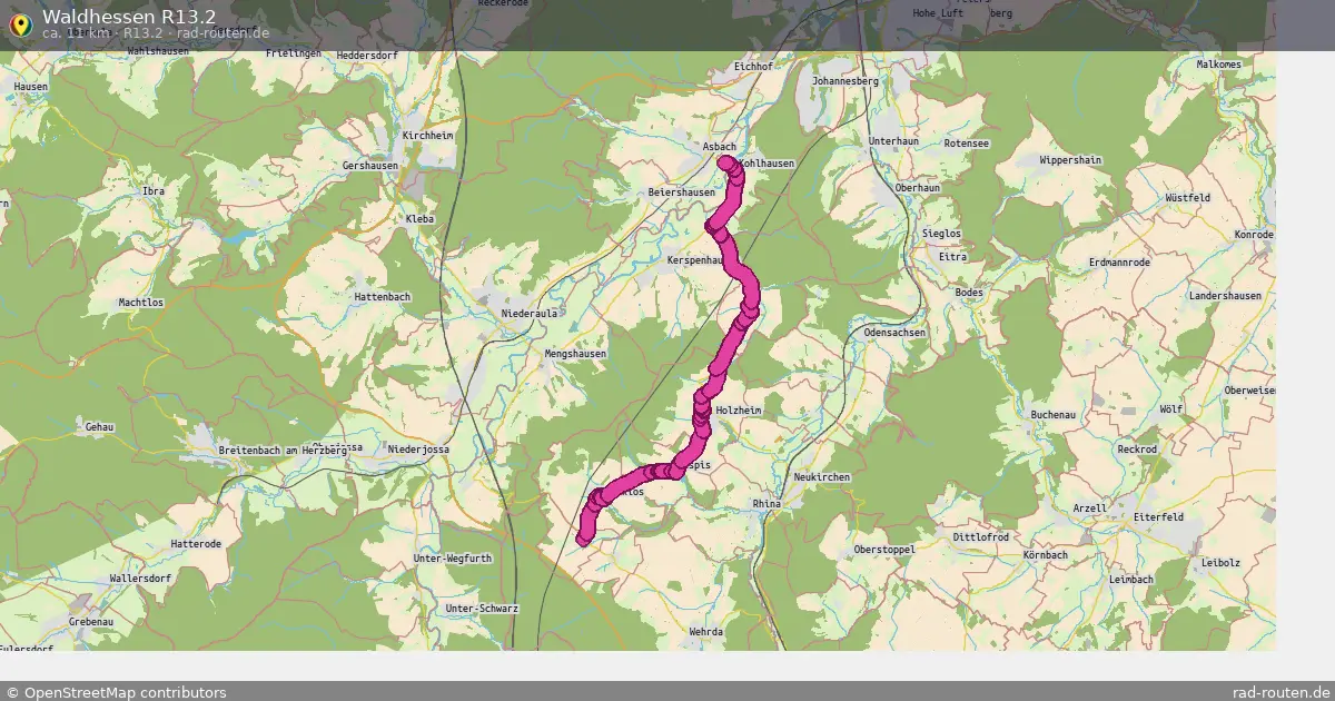 Waldhessen R13.2 (R13.2) – Fernradroute auf Rad-Routen.de