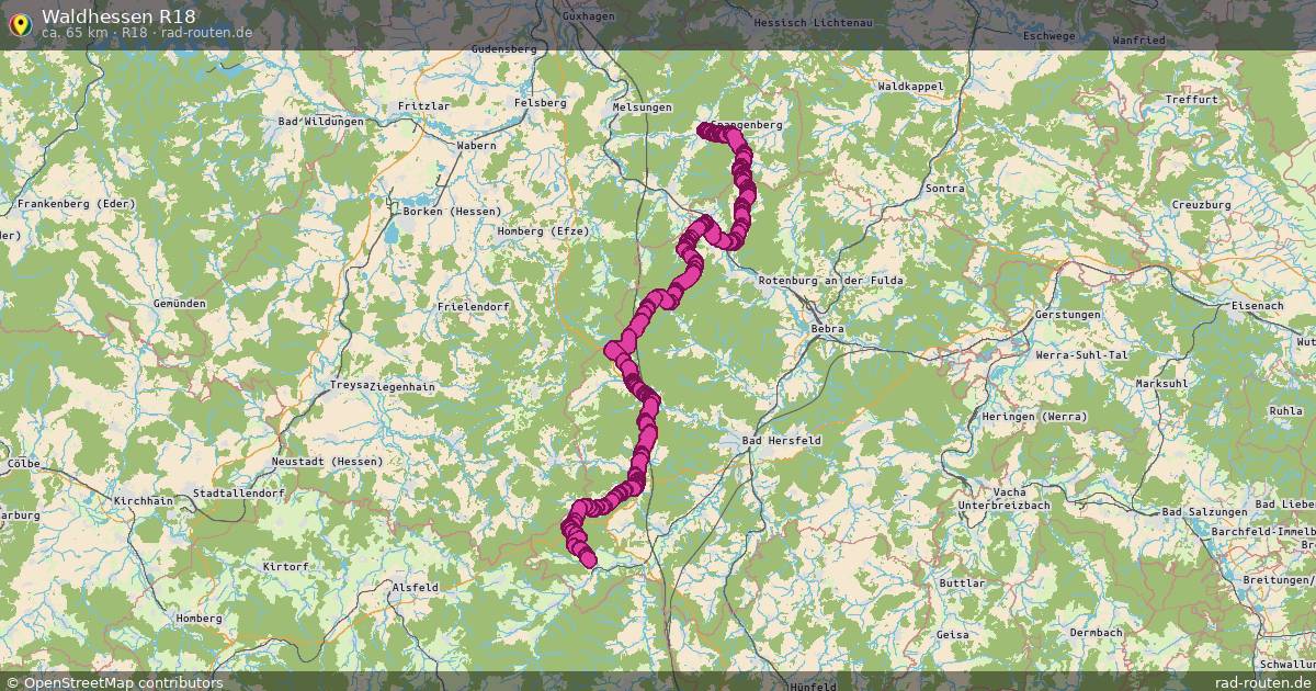 Waldhessen R18 (R18) – Fernradroute auf Rad-Routen.de