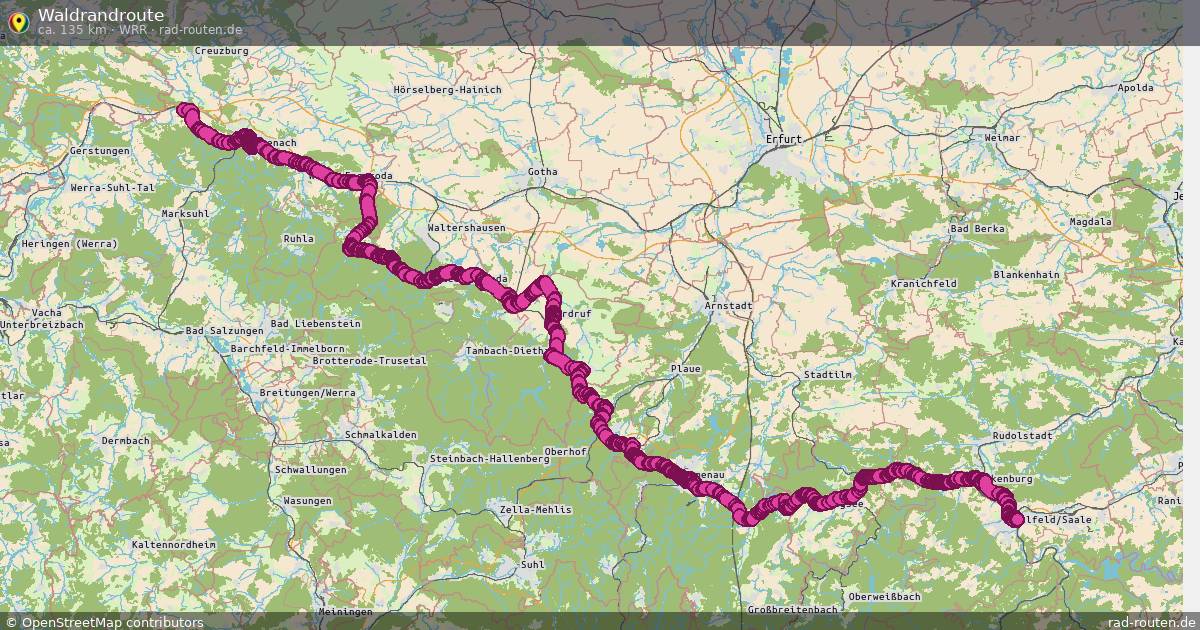 Waldrandroute (WRR) – Fernradroute auf Rad-Routen.de