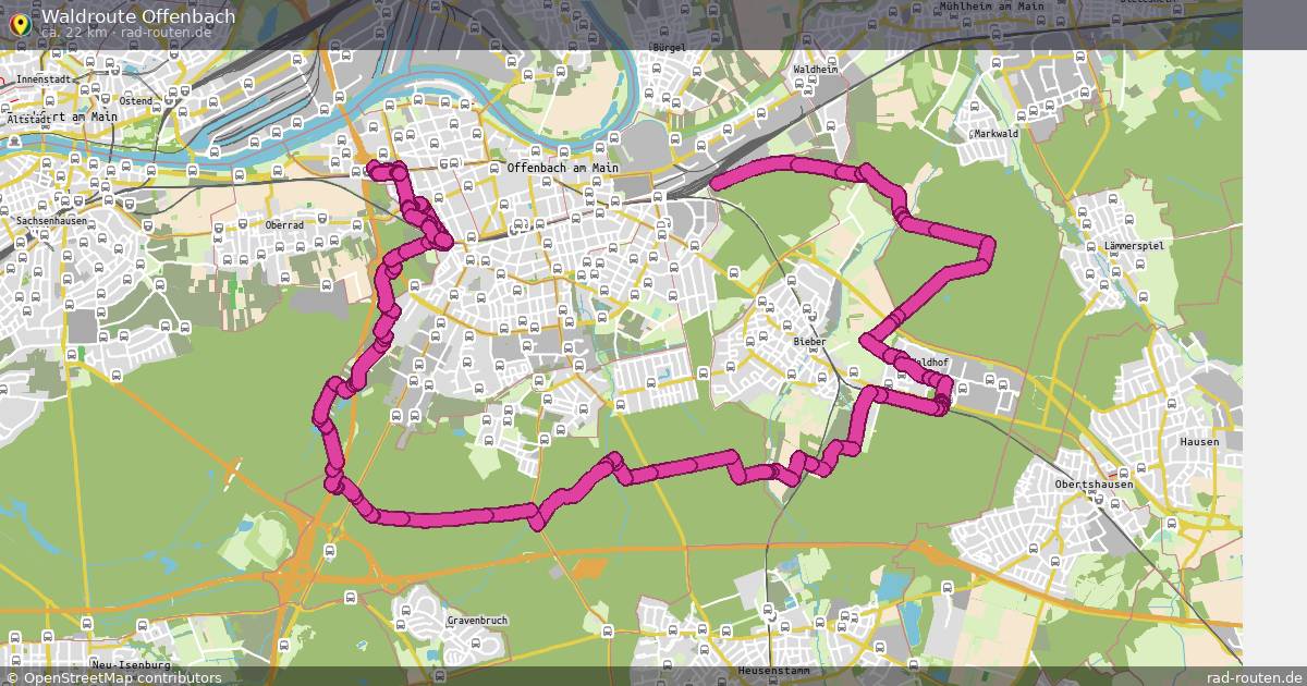 Waldroute Offenbach – Fernradroute auf Rad-Routen.de