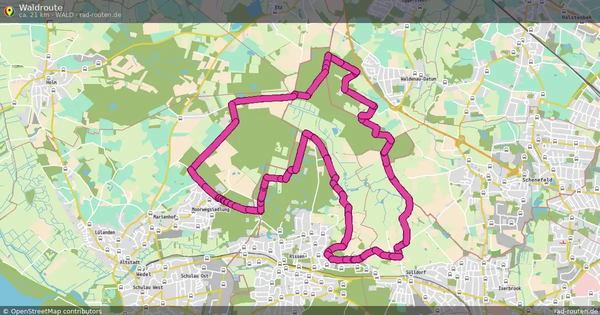 Waldroute (Wald) – Fernradroute auf Rad-Routen.de