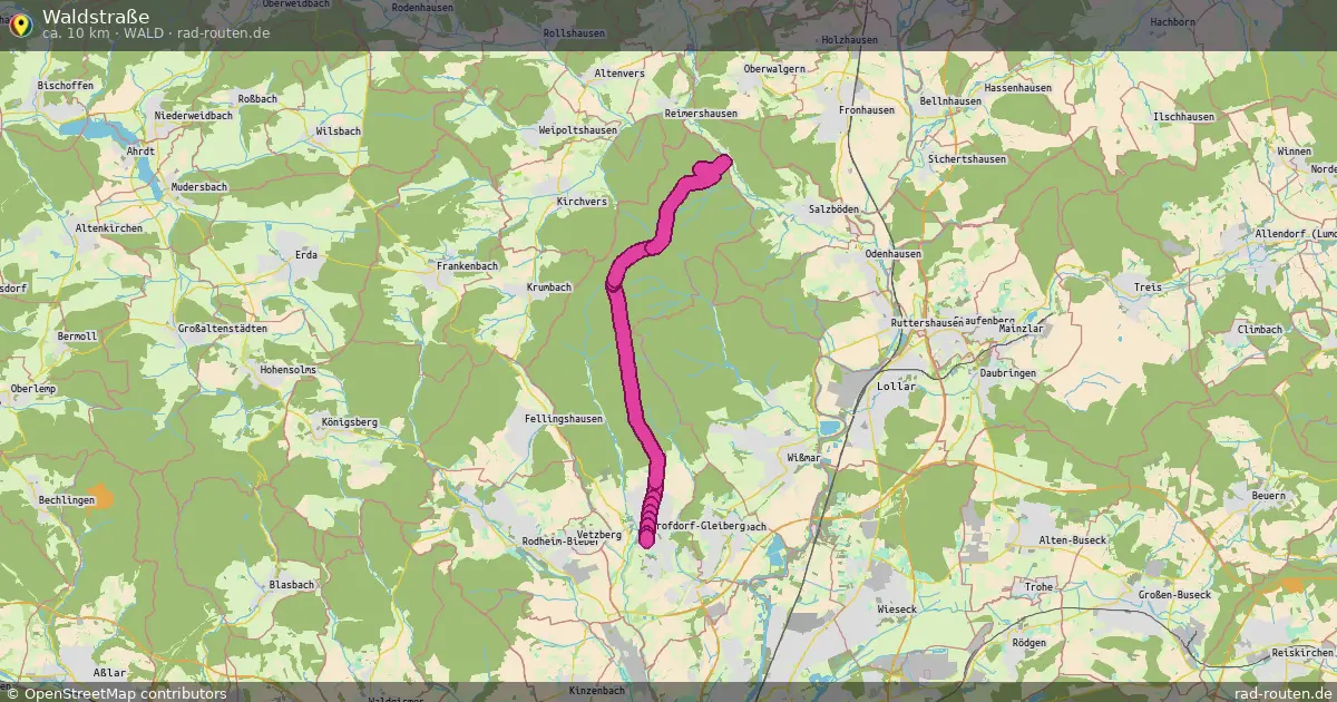 Waldstraße (Wald) – Fernradroute auf Rad-Routen.de
