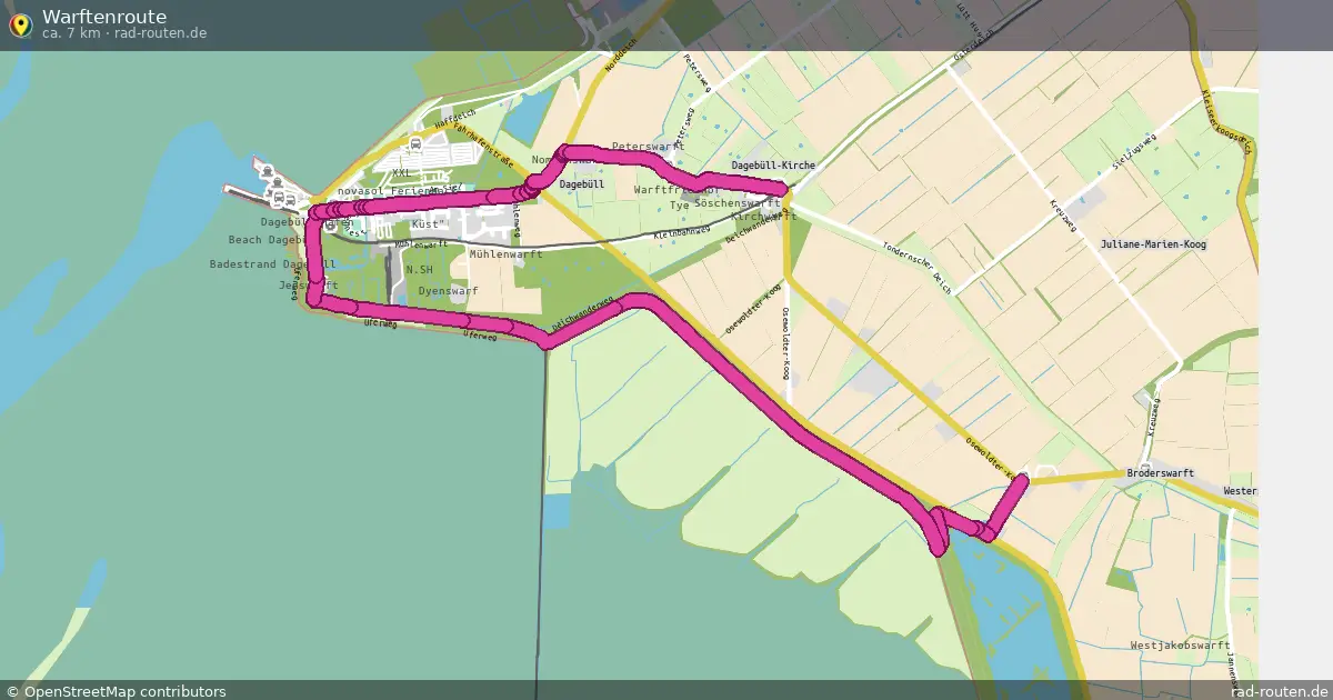 Warftenroute – Fernradroute auf Rad-Routen.de