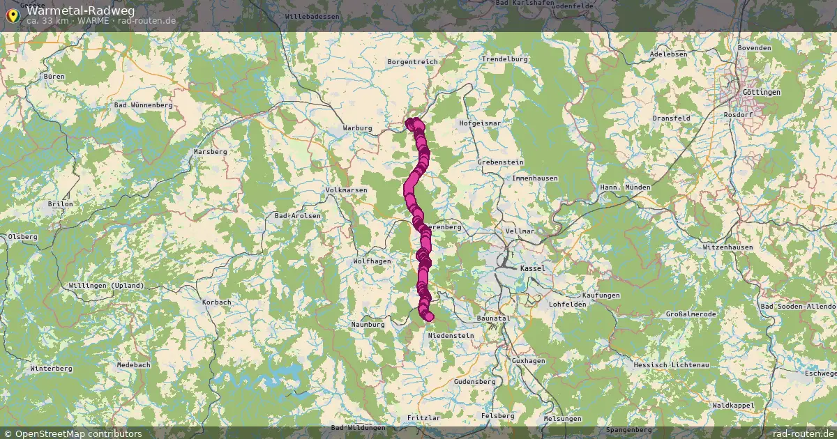 Warmetal-Radweg (Warme) – Fernradroute auf Rad-Routen.de