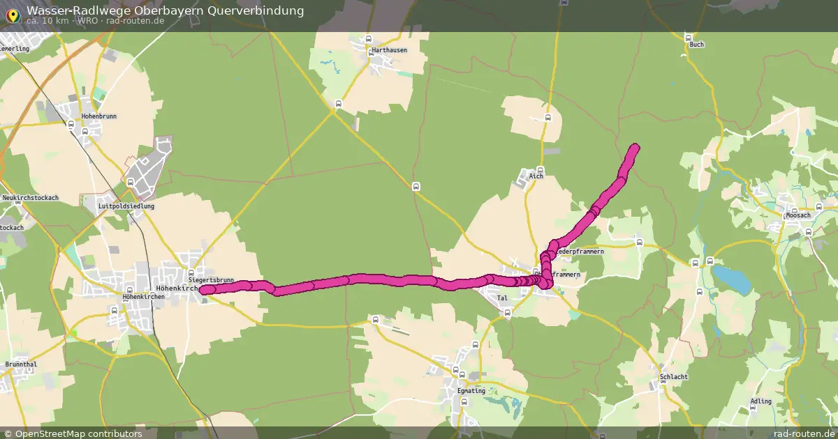 Wasser-Radlwege Oberbayern Querverbindung