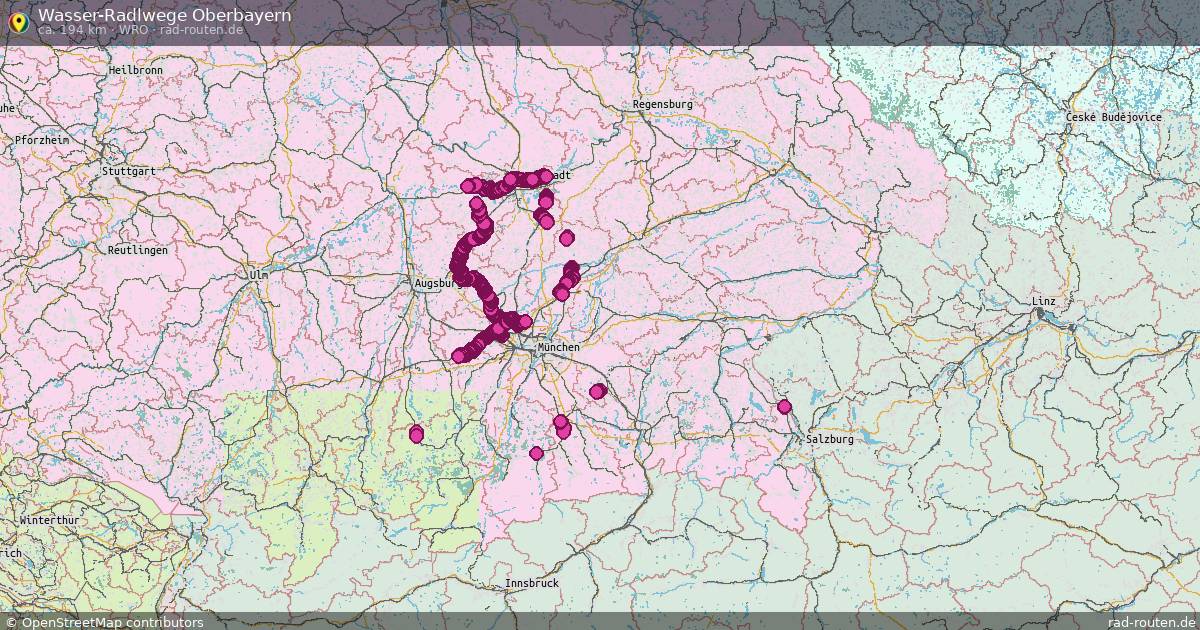 Wasser-Radlwege Oberbayern (WRO) – Fernradroute auf Rad-Routen.de