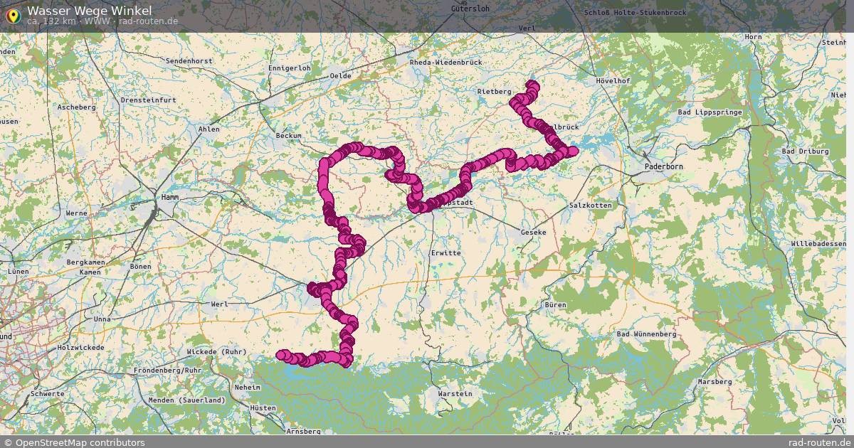 Wasser Wege Winkel (WWW) – Fernradroute auf Rad-Routen.de