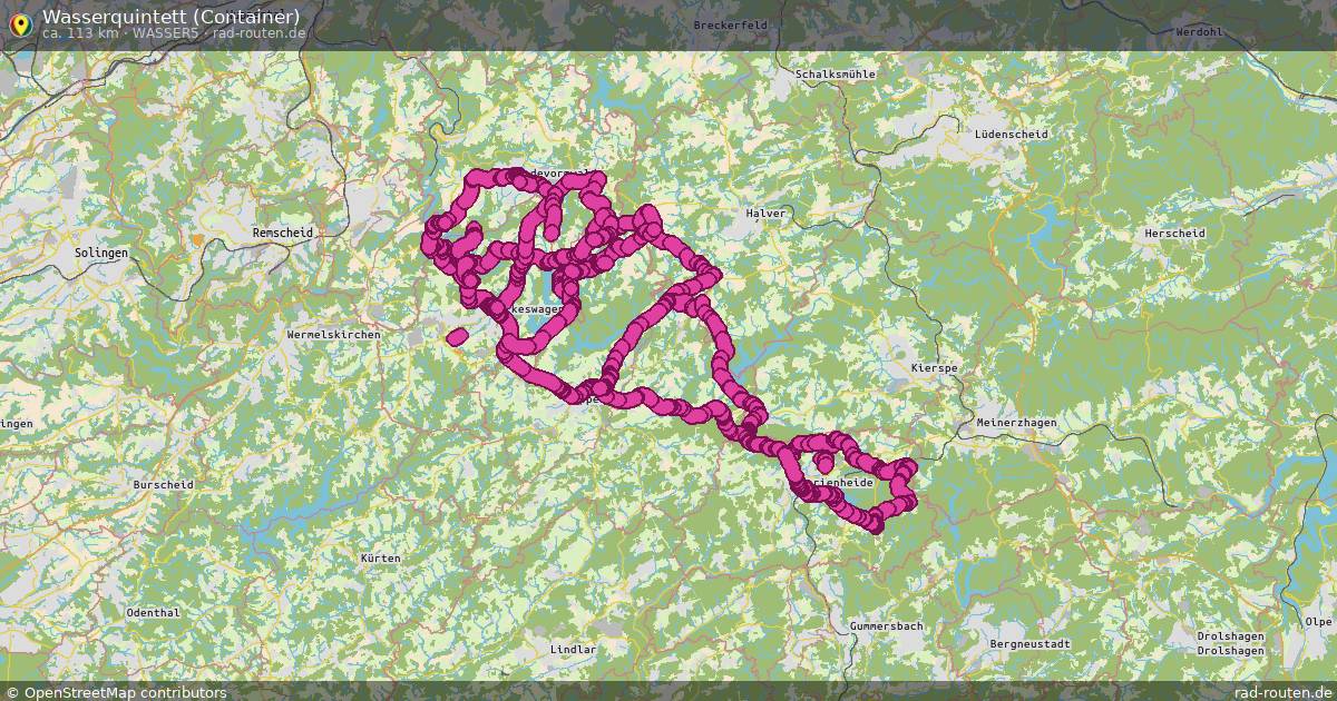 Wasserquintett (Container) (wasser5) – Fernradroute auf Rad-Routen.de