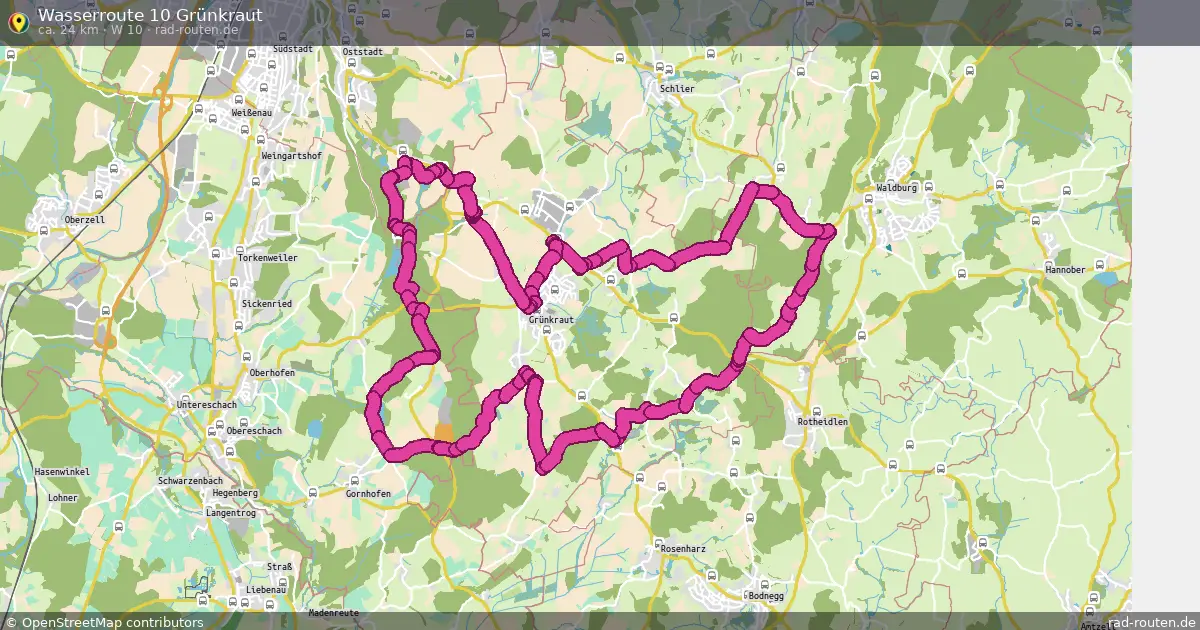 Wasserroute 10 Grünkraut (W 10) – Fernradroute auf Rad-Routen.de