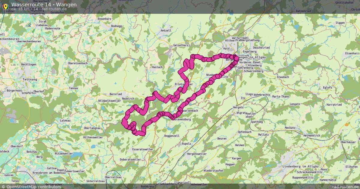 Wasserroute 14 - Wangen (14) – Fernradroute auf Rad-Routen.de