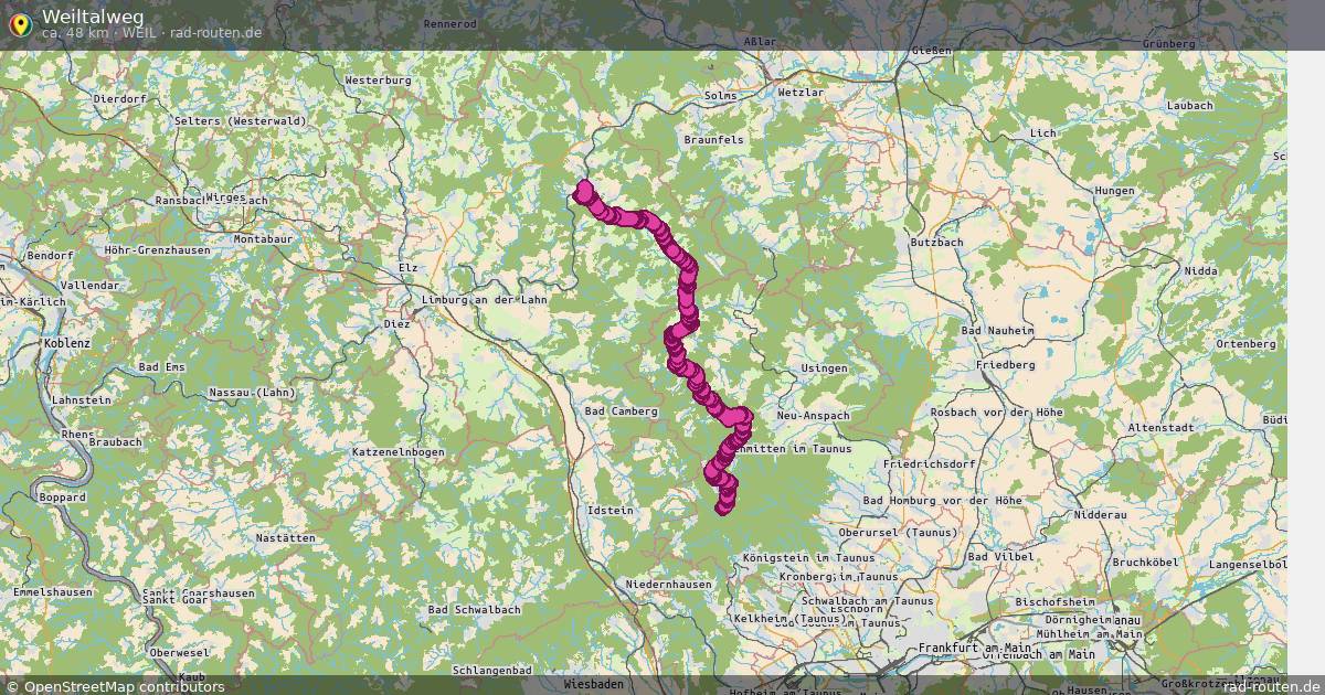 Weiltalweg (Weil) – Fernradroute auf Rad-Routen.de