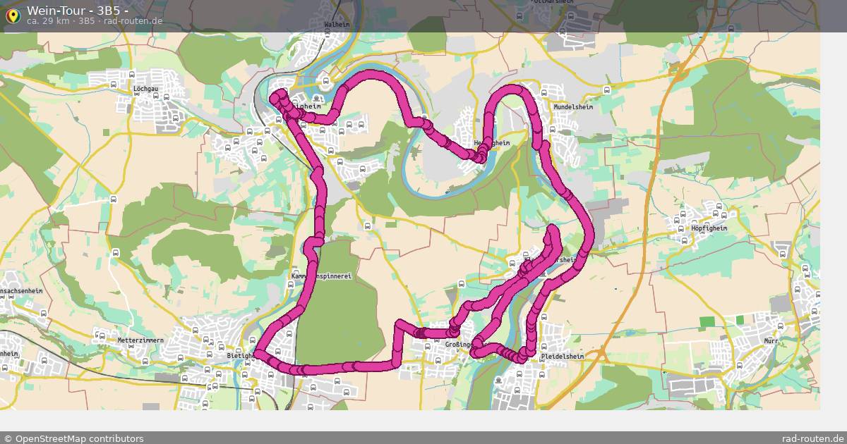 Wein-Tour - 3B5 - (3B5) – Fernradroute auf Rad-Routen.de