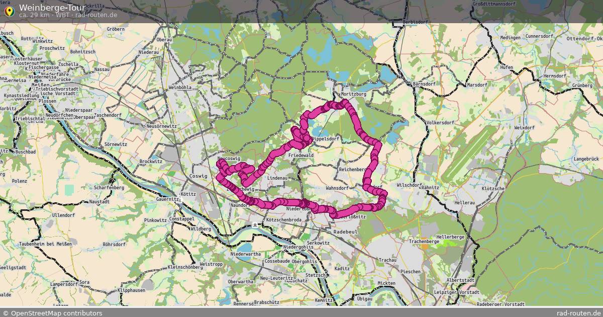 Weinberge-Tour (WbT) – Fernradroute auf Rad-Routen.de