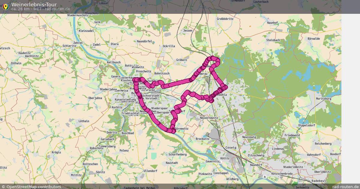 Weinerlebnis-Tour (WET) – Fernradroute auf Rad-Routen.de